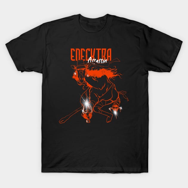 Enecktra: Assassin red T-Shirt by ThirteenthFloor